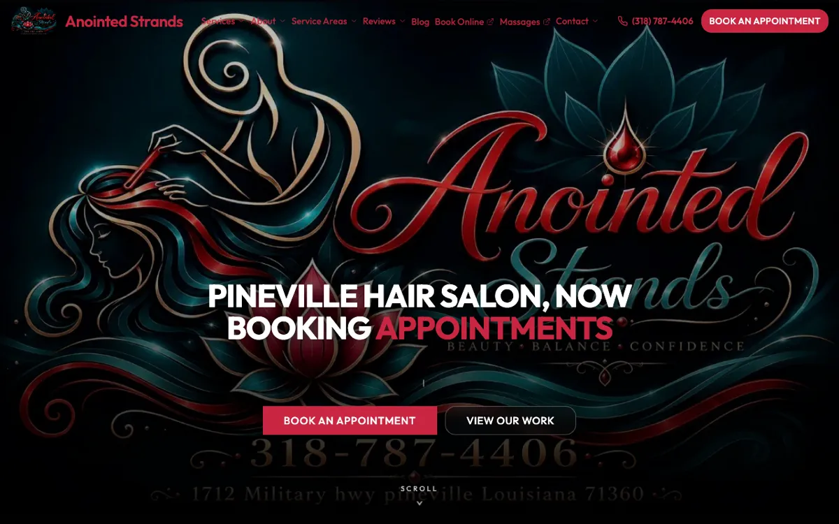 Anointed Strands website preview