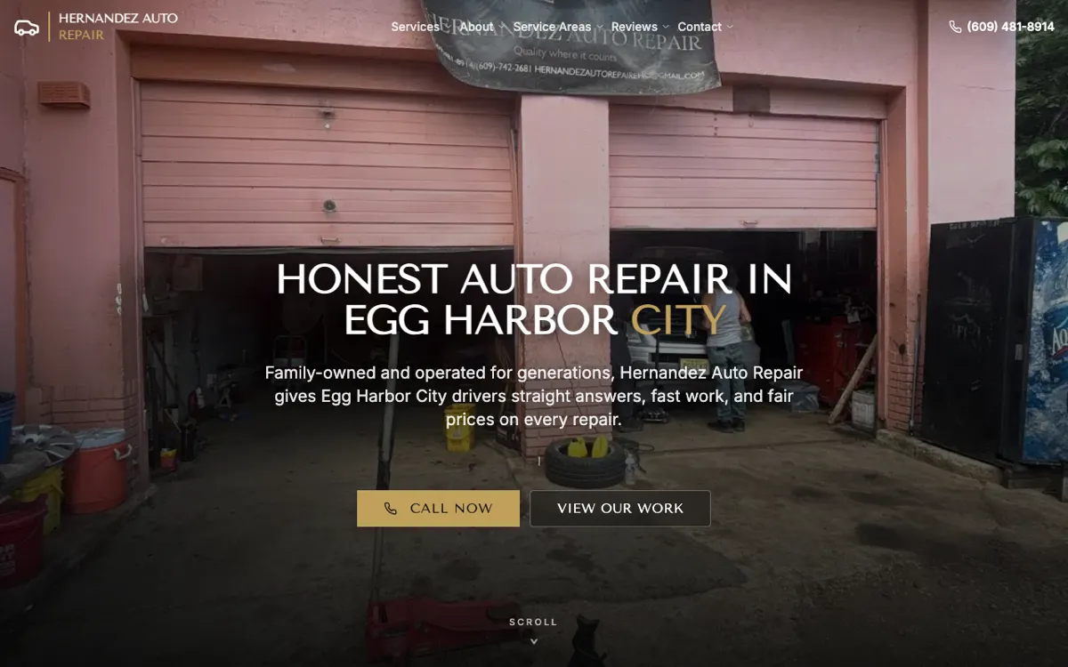 Hernandez Auto Repair website preview
