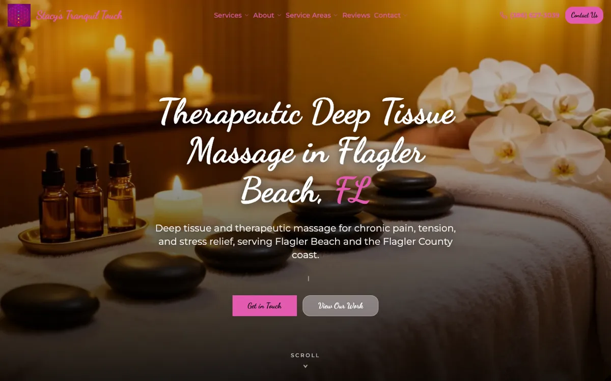 Stacy's Tranquil Touch website preview